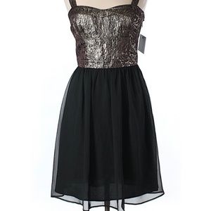 DONATED Marc New York Black/Gold Cocktail Dress Sweetheart